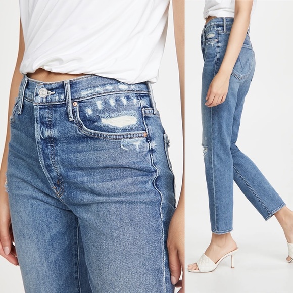 Mother Superior Trickster Ankle Straight Leg Jeans On Holy Ground Wash size 29 - Picture 3 of 13